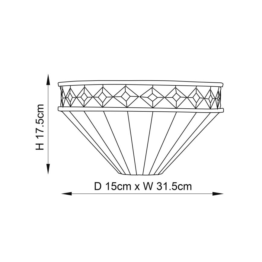 Endon 64149 - Aplique de pared Tiffany FARGO 1xE14/40W/230V