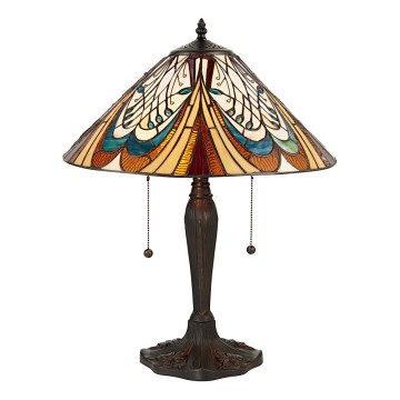 Endon 64163 - Lámpara de mesa HECTOR 2xE27/60W/230V diámetro 40 cm