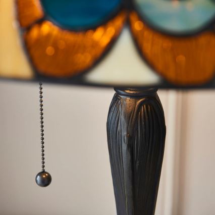 Endon 64163 - Lámpara de mesa Tiffany HECTOR, 2xE27/60W/230V, Ø 40 cm