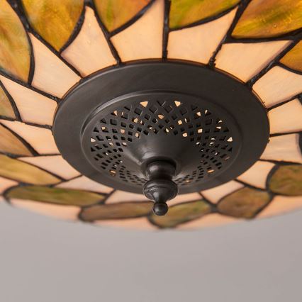Endon 64173 - Lámpara de techo Tiffany HUTCHINSON 2xE27/60W/230V Ø 50 cm