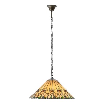 Endon 64194 - Lámpara colgante con cadena Tiffany JAMELIA 3xE27/60W/230V diámetro 50 cm