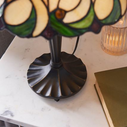 Endon 64195 - Lámpara de mesa Tiffany JAMELIA 1xE27/60W/230V Ø 31 cm