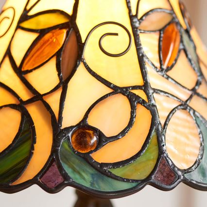 Endon 64196 - Lámpara de mesa estilo Tiffany JAMELIA 1xE14/40W/230V Ø 20 cm