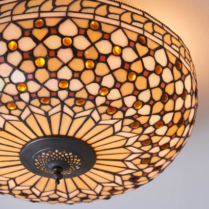 Endon 64276 - Plafón MILLE FEUX 2xE27/60W/230V diá. 45 cm