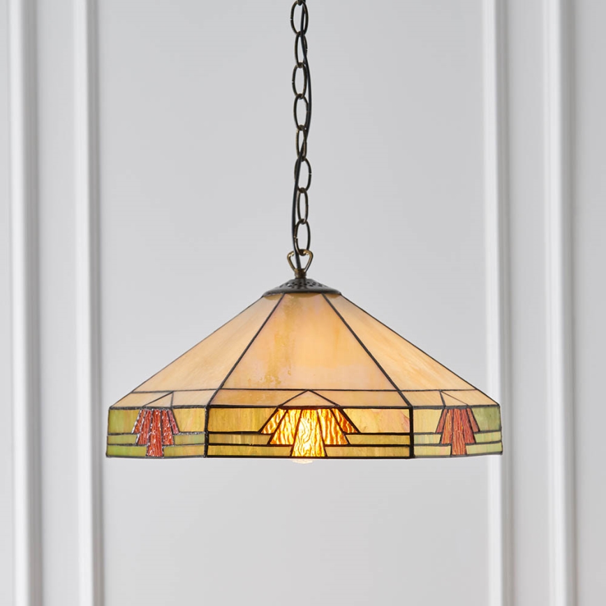 Endon 64285 - Lámpara colgante con cadena NEVADA 1xE27/60W/230V diá. 35 cm