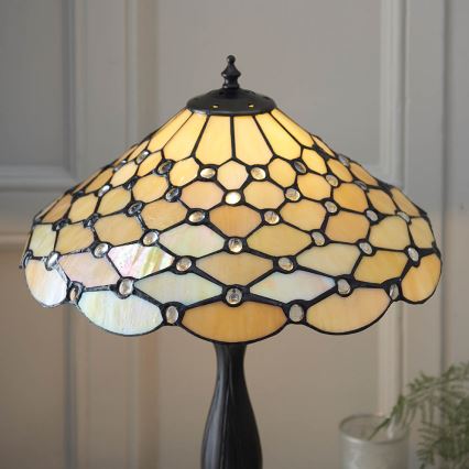 Endon 64301 - Lámpara de mesa PEARL 1xE27/60W/230V diá. 37 cm