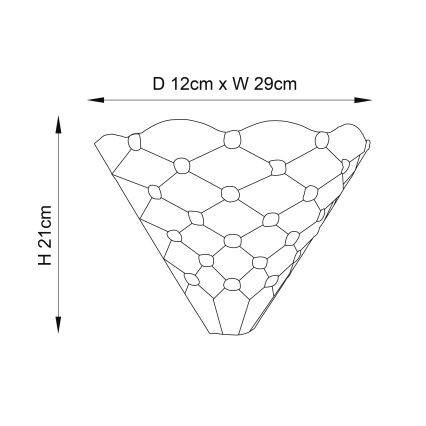 Endon 64302 - Aplique de pared Tiffany PEARL 1xE14/40W/230V