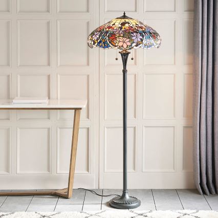 Endon 64323 - Lámpara de pie SULLIVAN 2xE27/60W/230V Ø 56 cm