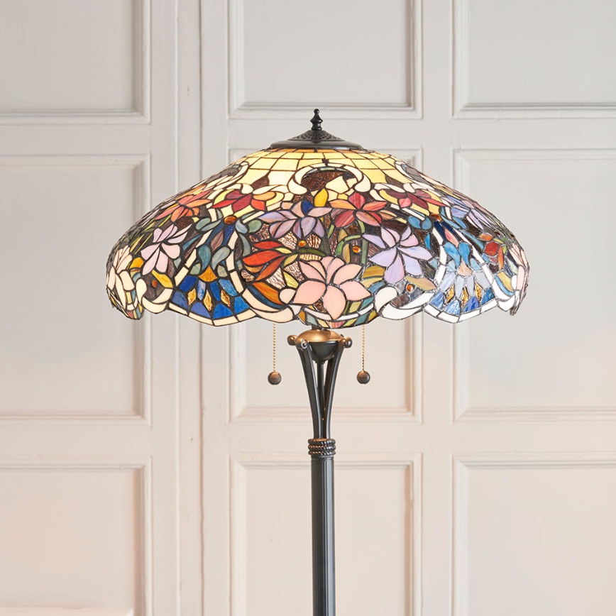 Endon 64323 - Lámpara de pie SULLIVAN 2xE27/60W/230V Ø 56 cm