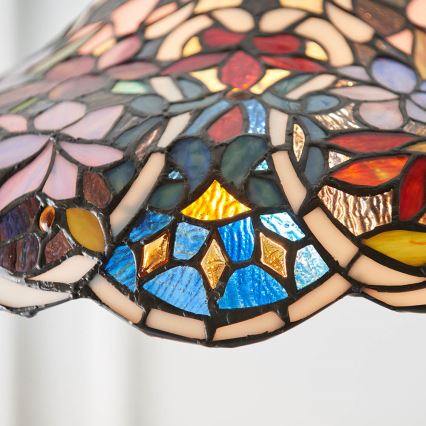 Endon 64325 - Lámpara colgante con cadena Tiffany SULLIVAN 1xE27/60W/230V, diámetro 40 cm