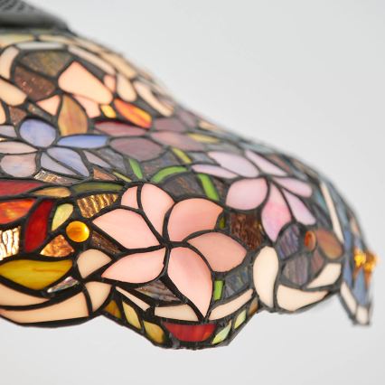 Endon 64325 - Lámpara colgante con cadena Tiffany SULLIVAN 1xE27/60W/230V, diámetro 40 cm