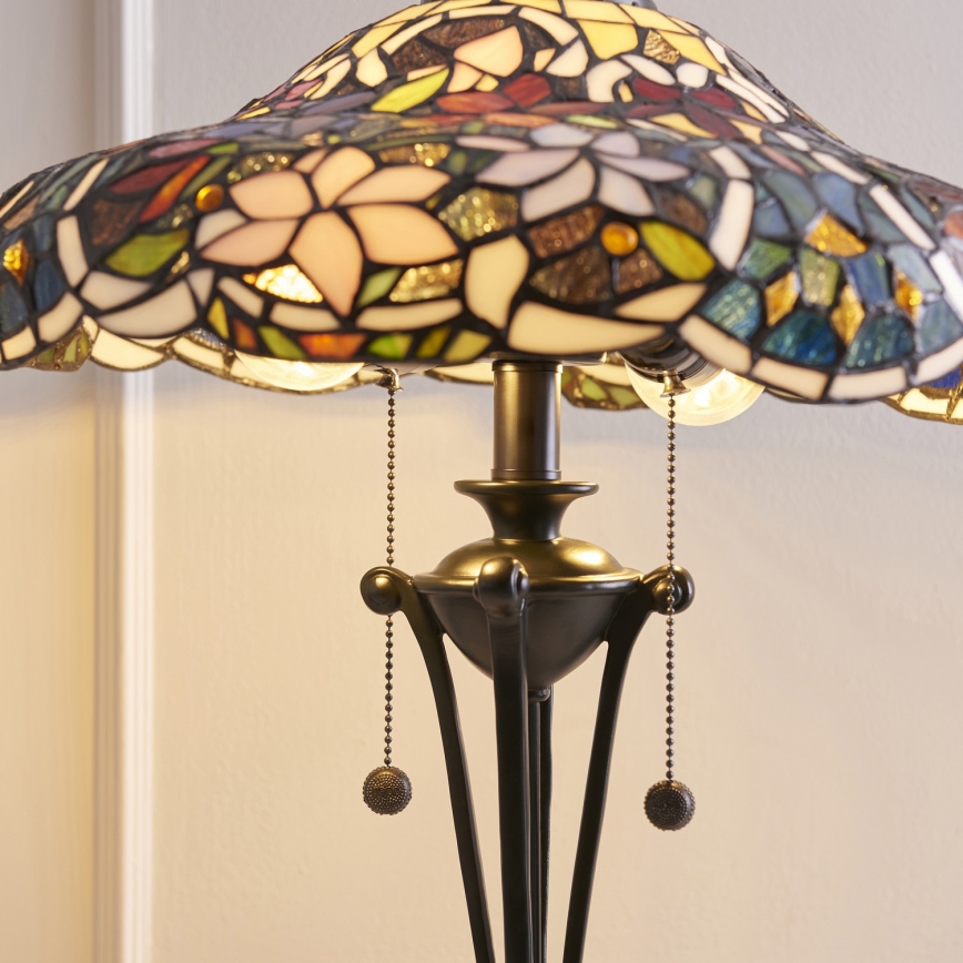 Endon 64326 - Lámpara de mesa SULLIVAN 2xE27/60W/230V diá. 40 cm