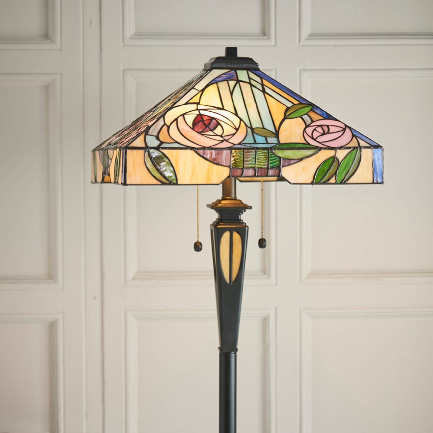 Endon 64383 - Lámpara de pie WILLIOW 2xE27/60W/230V Ø 42,5 cm