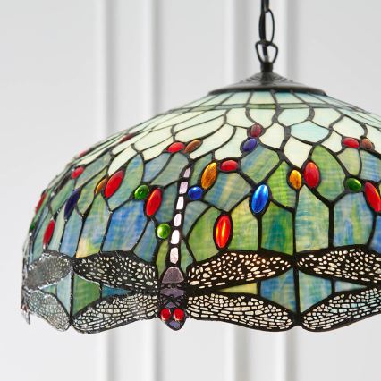 Endon 66148 - Lámpara colgante con cadena LIBÉLULA 3xE27/60W/230V diá. 50 cm