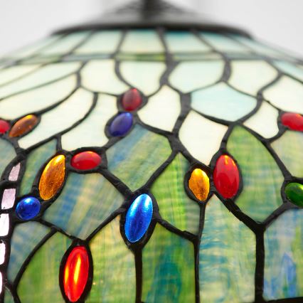 Endon 66148 - Lámpara colgante con cadena Tiffany DRAGONFLY 3xE27/60W/230V diámetro 50 cm