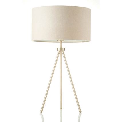 Endon 66986 - Lámpara de mesa TRI 1xE27/40W/230V latón/beige