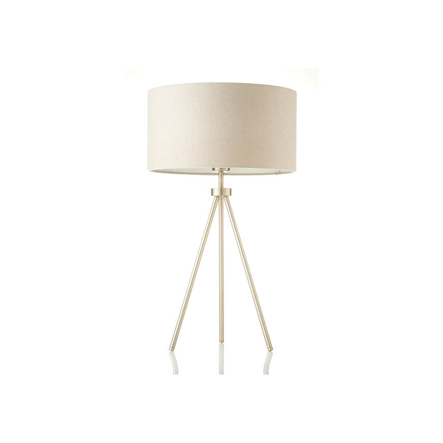 Endon 66986 - Lámpara de mesa TRI 1xE27/40W/230V latón/beige