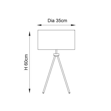 Endon 66986 - Lámpara de mesa TRI 1xE27/40W/230V latón/beige
