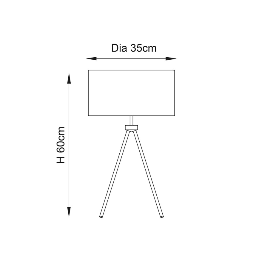 Endon 66986 - Lámpara de mesa TRI 1xE27/40W/230V latón/beige