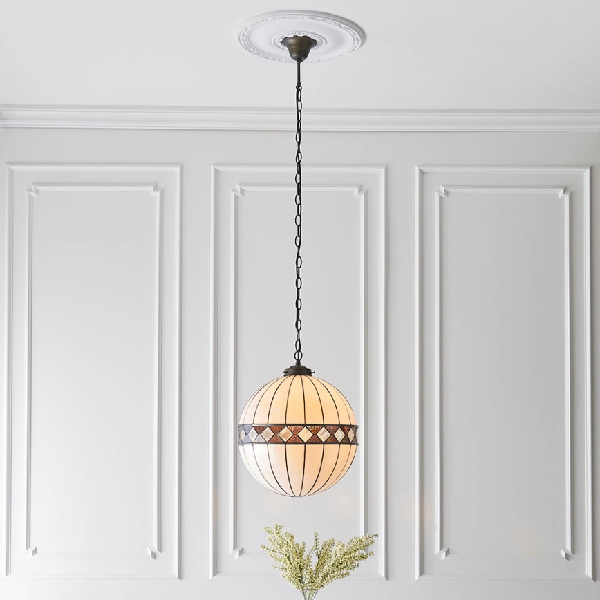 Endon 67045 - Lámpara colgante con cadena FARGO 1xE27/60W/230V diá. 40 cm