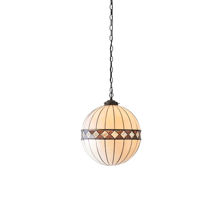 Endon 67045 - Lámpara colgante con cadena FARGO 1xE27/60W/230V diá. 40 cm