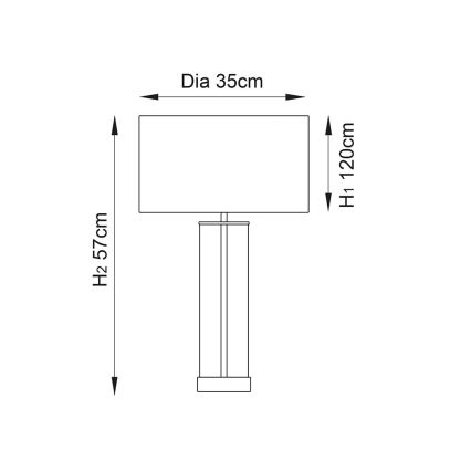 Endon 68802 - Lámpara de mesa táctil regulable LESSINA 1xE27/10W/230V dorada/blanca