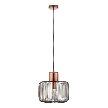 Endon 68986 - Lámpara colgante NICOLA con cable 1xE27/40W/230V, acabado en cobre