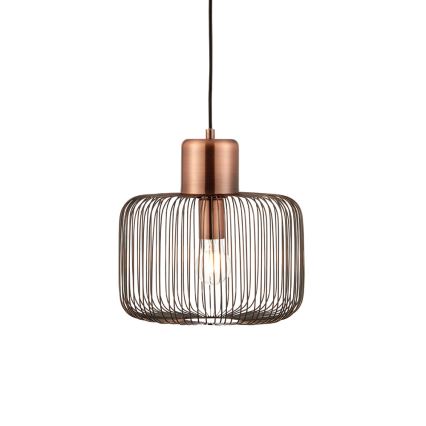Endon 68986 - Lámpara colgante NICOLA con cable 1xE27/40W/230V, acabado en cobre