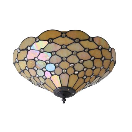 Endon 70242 - Lámpara de techo Tiffany PEARL 2xE27/60W/230V Ø 37 cm