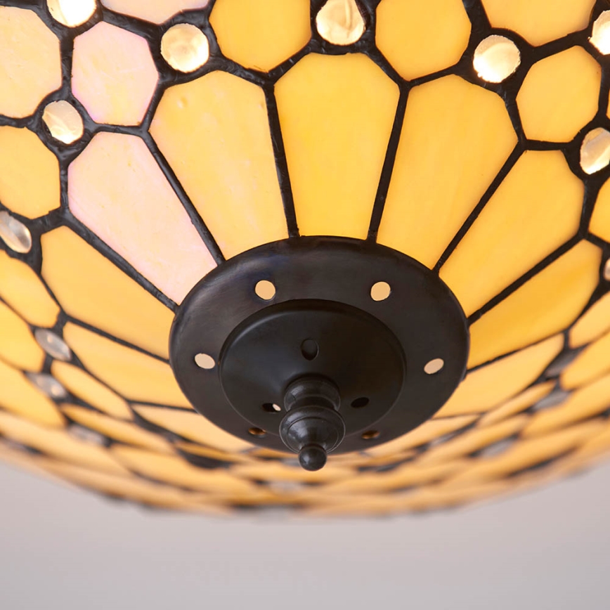 Endon 70242 - Lámpara de techo Tiffany PEARL 2xE27/60W/230V Ø 37 cm