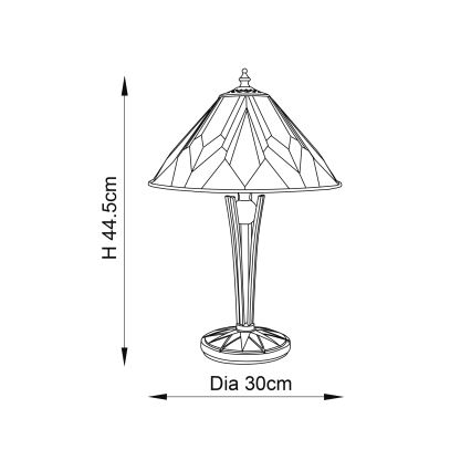 Endon 70365 - Lámpara de mesa ASTORIA 1xE14/40W/230V diá. 30 cm