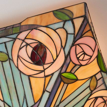 Endon 70698 - Lámpara de techo Tiffany WILLOW 2xE27/60W/230V