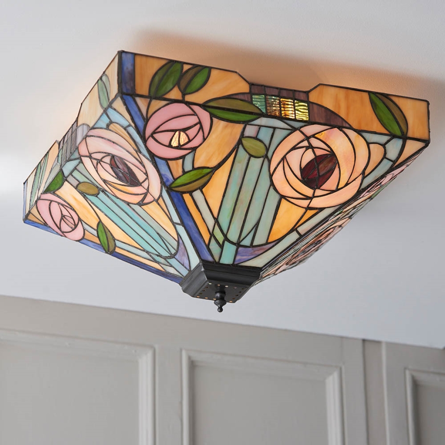 Endon 70698 - Plafón WILLOW 2xE27/60W/230V