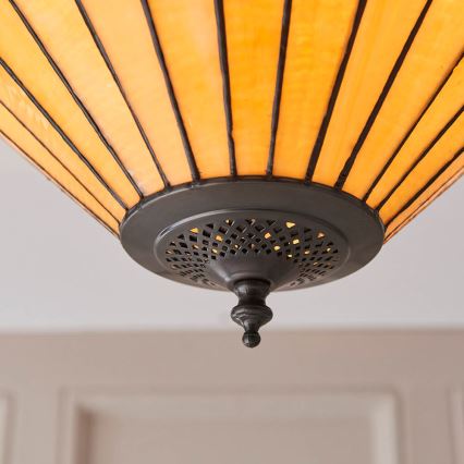 Endon 70706 - Lámpara de techo Tiffany JAMELIA 2xE27/60W/230V Ø 50 cm