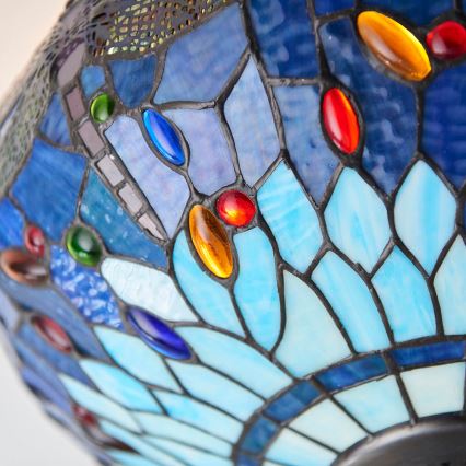 Endon 70722 - Lámpara de techo Tiffany DRAGONFLY 2xE27/60W/230V diámetro 41 cm