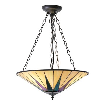Endon 70754 - Lámpara colgante con cadena DARK STAR 3xE27/60W/230V diá. 49 cm