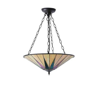 Endon 70754 - Lámpara colgante con cadena DARK STAR 3xE27/60W/230V diá. 49 cm