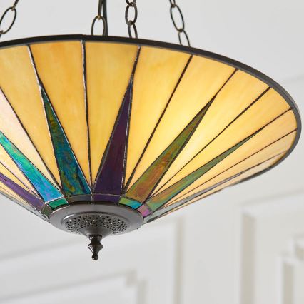 Endon 70754 - Lámpara colgante con cadena DARK STAR 3xE27/60W/230V diá. 49 cm