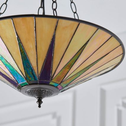 Endon 70754 - Lámpara colgante con cadena DARK STAR 3xE27/60W/230V diá. 49 cm