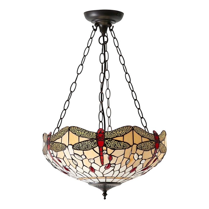 Endon 70759 - Lámpara colgante con cadena DRAGONFLY 3xE27/60W/230V, Ø 41 cm