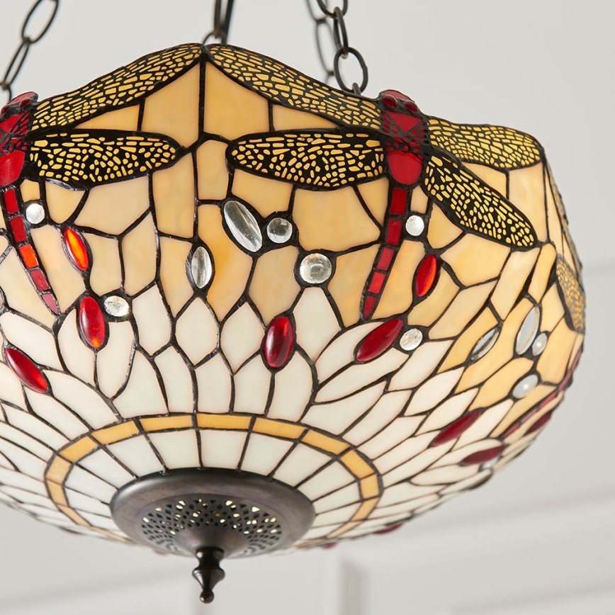 Endon 70759 - Lámpara colgante con cadena DRAGONFLY 3xE27/60W/230V, Ø 41 cm