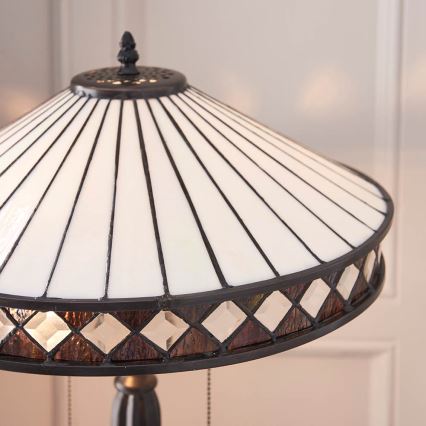 Endon 70935 - Lámpara de mesa FARGO 2xE27/60W/230V diá. 41,5 cm
