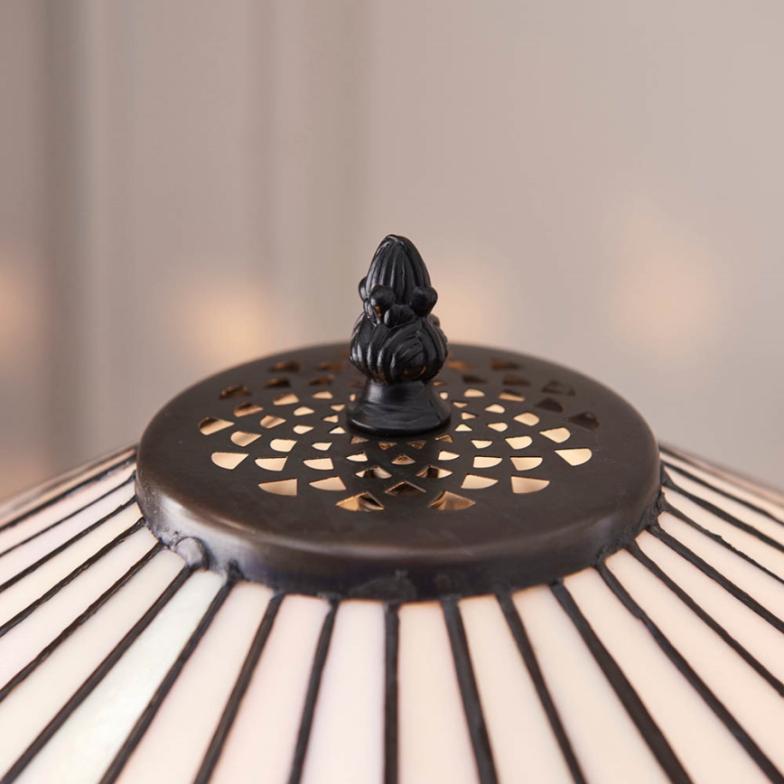 Endon 70935 - Lámpara de mesa Tiffany FARGO 2xE27/60W/230V diámetro 41,5 cm