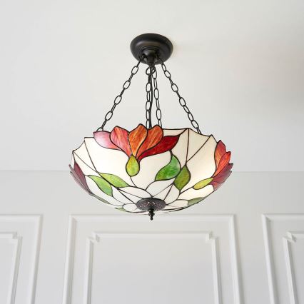 Endon 70946 - Lámpara colgante con cadena BOTANICA 3xE27/60W/230V diá. 45 cm