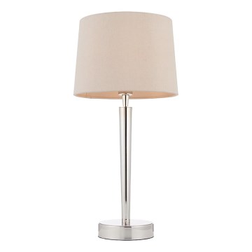 Endon 72175 - Lámpara de mesa con puerto USB SYON 1xE14/40W/230V cromo brillante/beige