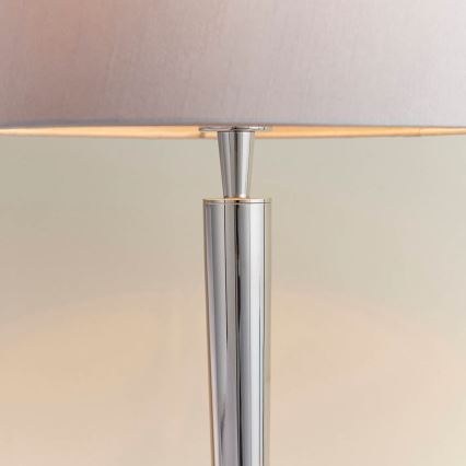 Endon 72175 - Lámpara de mesa con puerto USB SYON 1xE14/40W/230V cromo brillante/beige