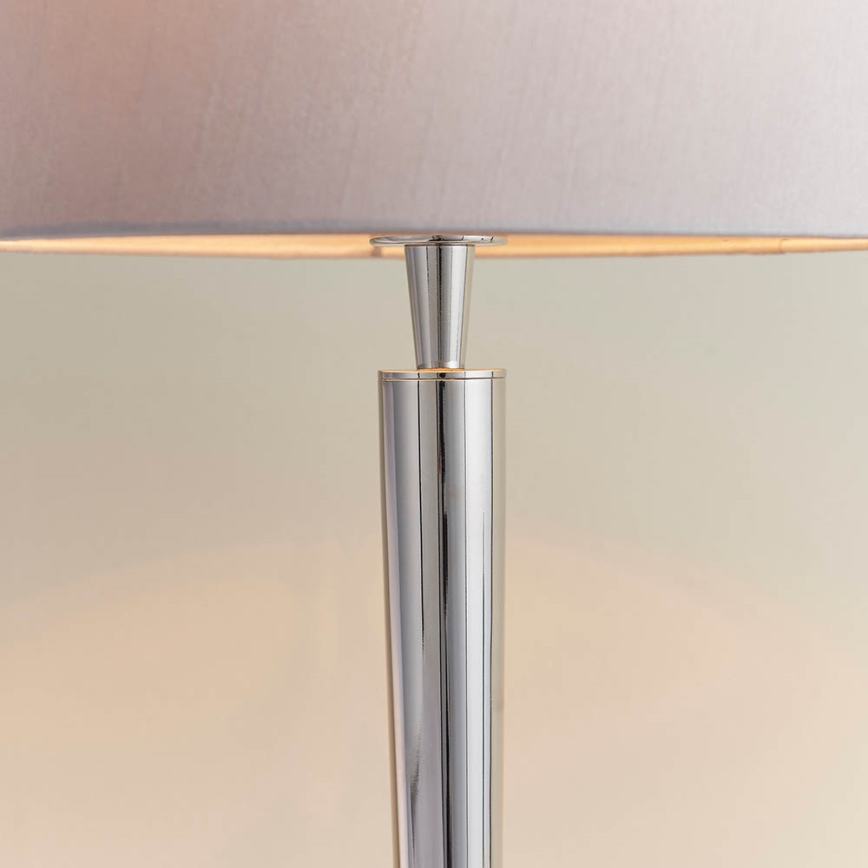 Endon 72175 - Lámpara de mesa con puerto USB SYON 1xE14/40W/230V cromo brillante/beige