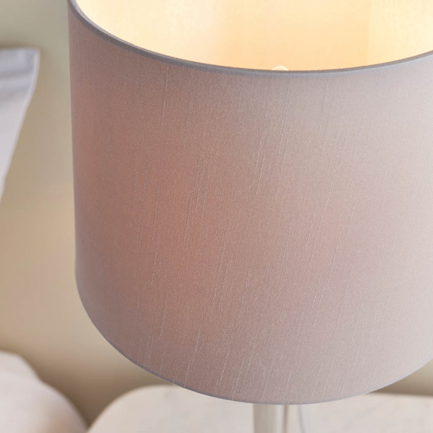 Endon 72175 - Lámpara de mesa con puerto USB SYON 1xE14/40W/230V cromo brillante/beige