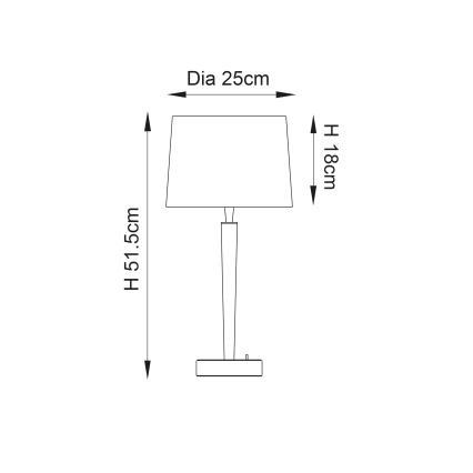 Endon 72175 - Lámpara de mesa con puerto USB SYON 1xE14/40W/230V cromo brillante/beige