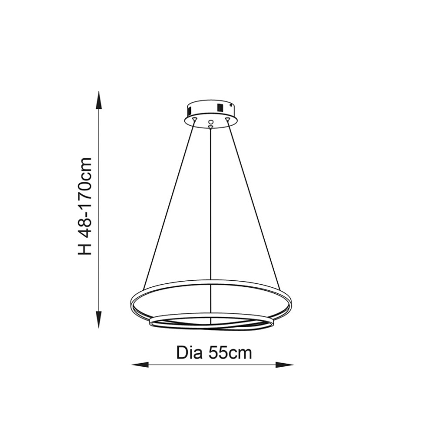 Endon 72479 - Lámpara LED colgante SCRIBBLE LED/31,5W/230V 3000K dorado